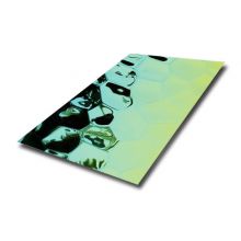 OEM and ODM hammered pattern design 304 4' x 8' mirror green stamped finish stainless steel sheets 0.4mm for ceiling 
