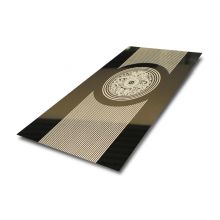 China Manufacturer 304 Mirror Color Etching Stainless Steel Sheet Plate For Elevator Cabin Decoration