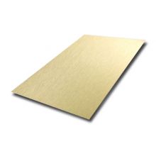 Decorative champagne gold colored stainless steel plate aisi 304 2mm No.4/#4 brush finished
