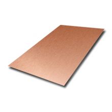 Grade 201 304 304L 316 316L 430 1.2mm PVD Brown Color Plated SS Sheet With Brush No.4/Satin Surface Finish