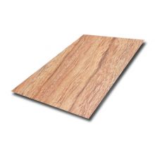 SUS 304 0.3MM Thickness Wood Grain PVC Film Laminated SS Sheet For Wall Cladding And Kitchen Cabinet Decoration