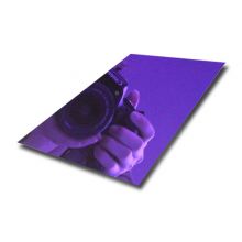 ASTM 201 304 No.8 Mirror Grinding Finish Violet Color Coated Stainless Steel 4X8 Sheet For Interior Decoration