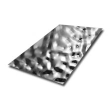 Hoja de ondulación de acero inoxidable de color negro, diseño moderno, espejo, efecto ondulado de agua 304, patrón de onda media, 4x8