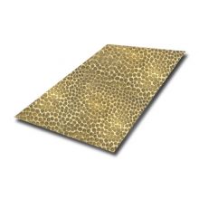 Custom Size Grade 304 Antique Brass Surface Finish Handmade Hammered Stainless Steel Texture Sheet For Furniture Design