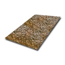 Manual Beating 304 316 4x8ft Retro Stainless Steel Hammered Antique Bronze Sheet Metal