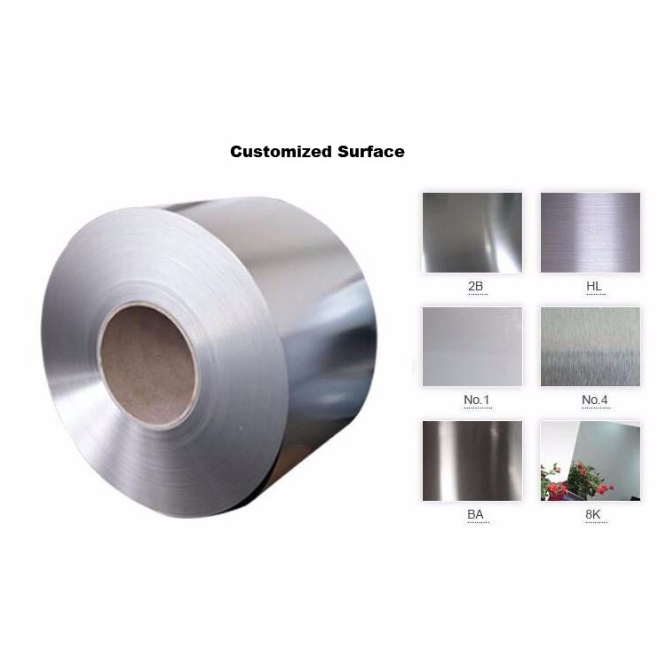 Cold Rolled Grade 201 304 410 430 BA Stainless Steel Coil 0.3mm