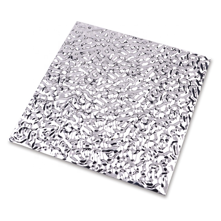Grade 201 304 Small Wave Pattern Mirror Water Ripple Stainless Steel Corrugated Sheet 
