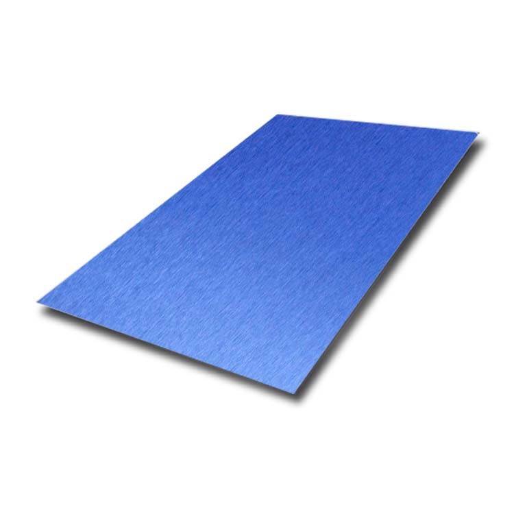Gold Rolled 201 304 316 430 Brush Satin No.4 Finish Stainless Steel Sheet Plate In PVD Sapphire Blue Color Coating