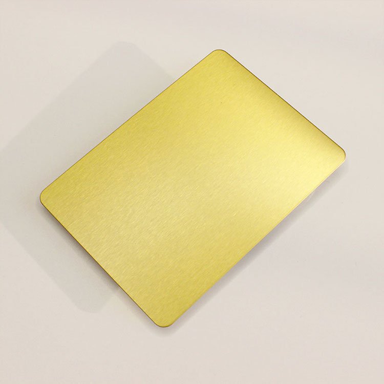 SUS 304 satin ti-gold color stainless steel sheet metal 1mm by AFP surface finishing