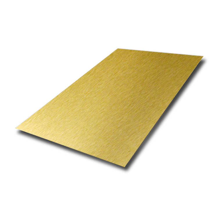 SUS 304 satin ti-gold color stainless steel sheet metal 1mm by AFP surface finishing