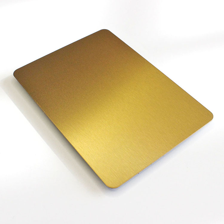 New Color Design 201 304 Brushed No.4 Finish PVD Yellow Rose Stainless Steel Sheet Metal Made In Grand Metal Manufacturer
