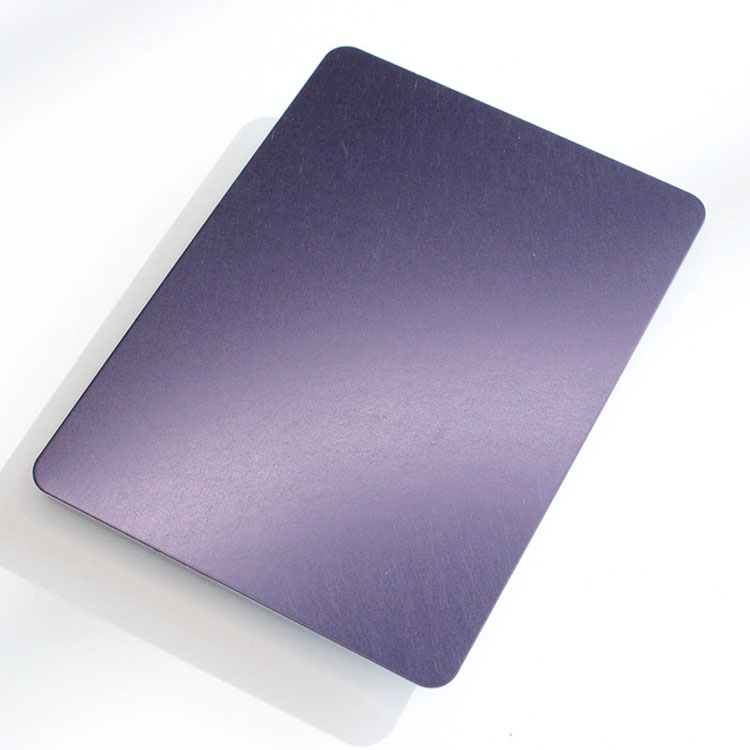 ASTM 304 Vibration/No-direction Finish Stainless Steel Metal Decoration Material in PVD Violet Color Coated