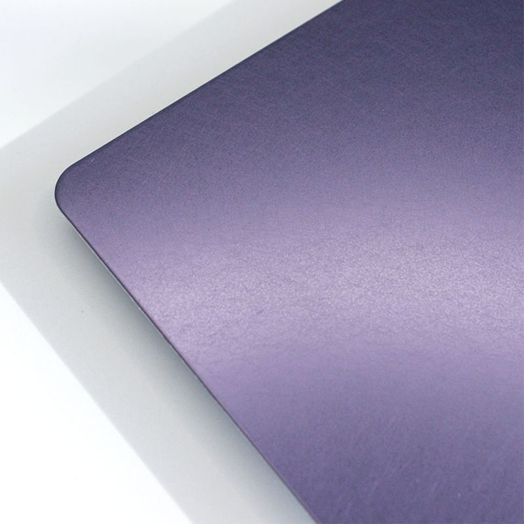 ASTM 304 Vibration/No-direction Finish Stainless Steel Metal Decoration Material in PVD Violet Color Coated