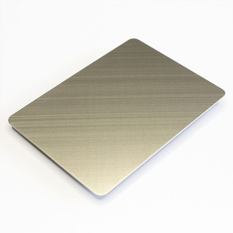 4x8 4x10 Size7 8 9 Gauge 304 Champagne Gold Stainless Steel Sheet Cross Hairline Surface Finishing