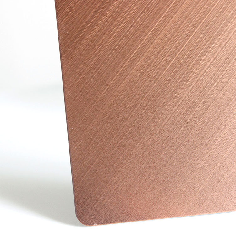 High-Quality 201 304 316 Chocolate Colored Cross Hairline Finish Stainless Steel Metal Sheets For Sale