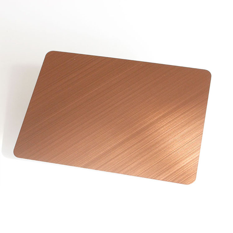 High-Quality 201 304 316 Chocolate Colored Cross Hairline Finish Stainless Steel Metal Sheets For Sale