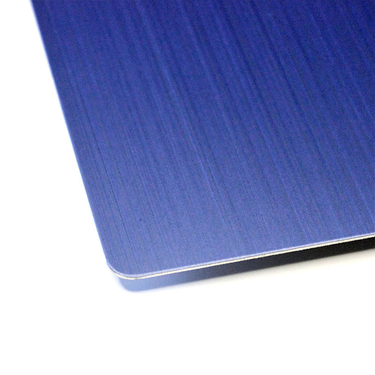 AISI 201 304 0.8/1/1.2mm Thick 1219/1240/1250mm Width PVD Sapphire Blue Hairline SS Decorative Sheet In Stock