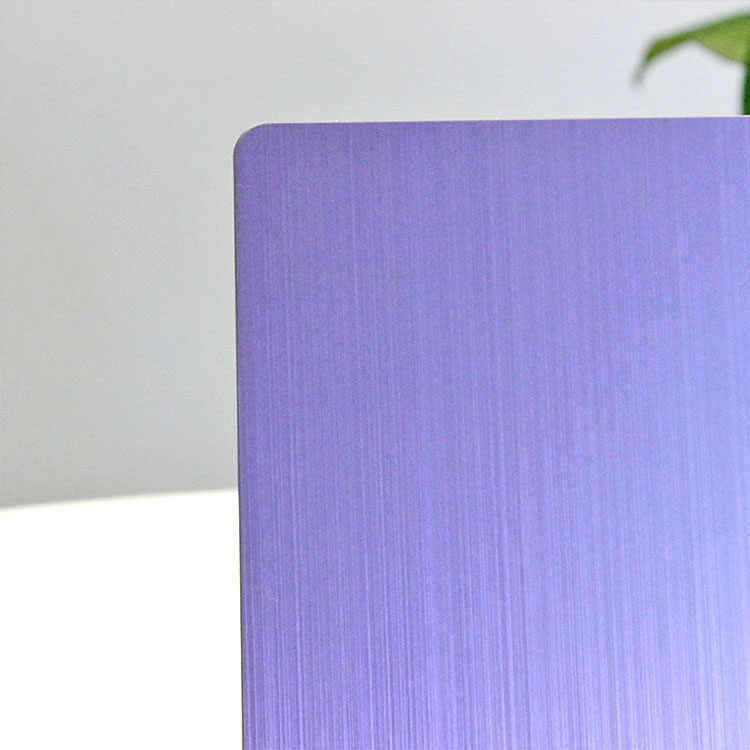 304 Brush Hairline Finish Violet Color PVD Coating Stainless Steel Sheet Price In Qatar