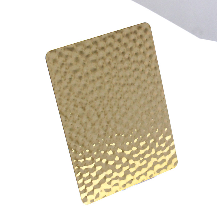 AISI 304 Ti-Gold Color Small Honeycomb Texturer BA Stamped Finsh SS Sheet Used For Interior Wall Decoration