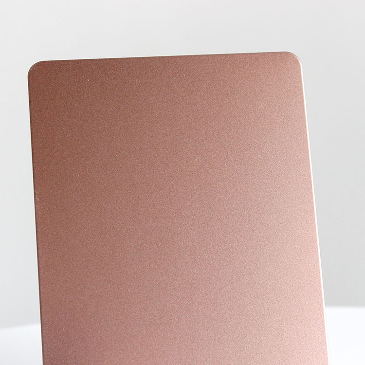 Factory Qualified 304 304L 0.5MM Anti-Finger Print Surface Finish PVD Chocolate Color SS Sandblasted/Bead Bleasted Sheets With PVC Film Coated
