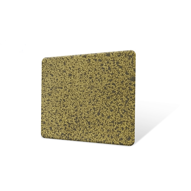 SS304 1MM/1.2MM/1.5MM/2MM Thick Brass Speckle Texture Stainless Steel Sheet By Antique And Etched Surface Finish