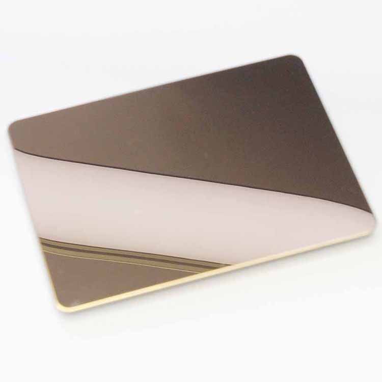 Cold Rolled 304 Food Grade 1.2MM  PVD Rose Gold Color Coated SS Sheet Mirror Finish