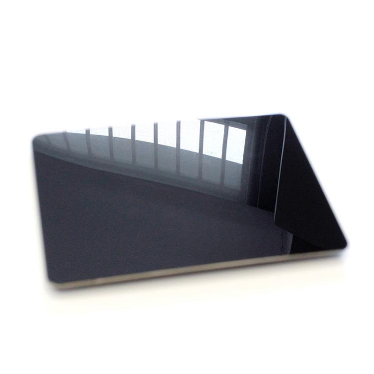 316l 2MM PVD Black Color Stainless Steel Mirror Finish Sheet 2400 x 1200 For Curtain Wall Decoration