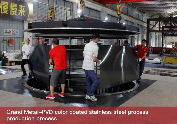 PVD color coated stainless steel process production process