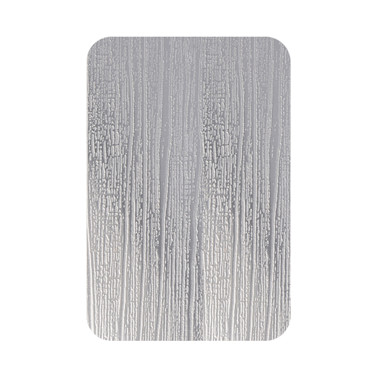 304 Stainless Steel BA Embossed Wood Texture Finish Metal Sheet 0.8mm Thickness