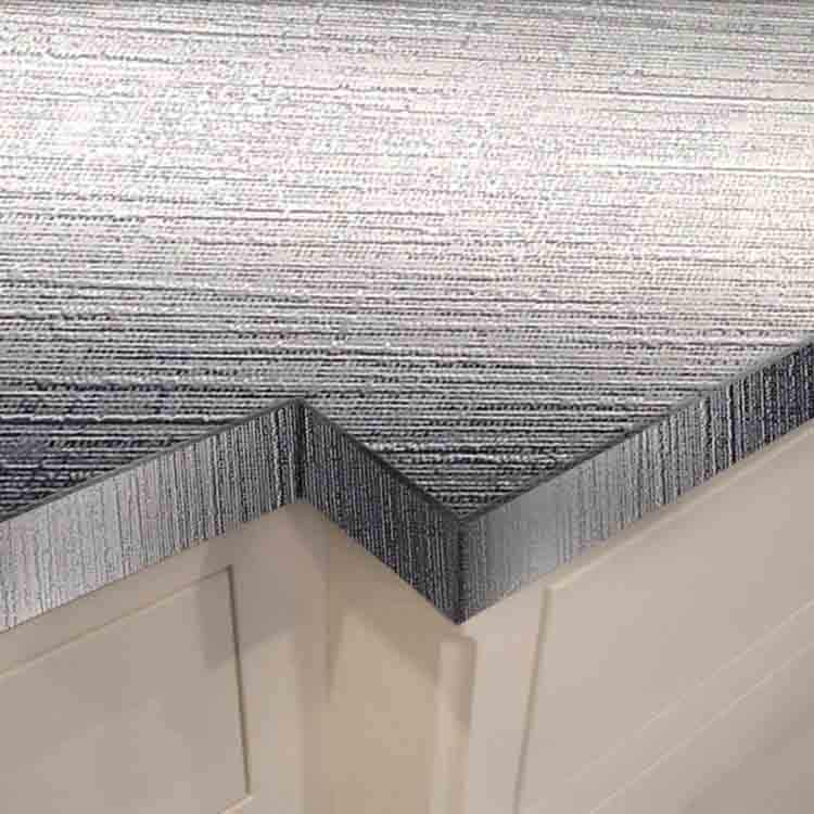 201 304 0.8MM Natural Color Fabric Pattern Design Stainless Steel Sheet BA Embossed Finish