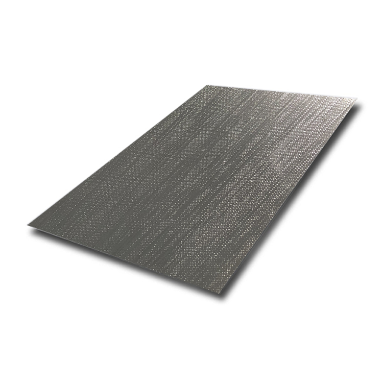 Free Sample 1.2MM Thick Strip Coarse Cloth Texture Stainless Steel Sheet Grade 304 BA Embossed Finish