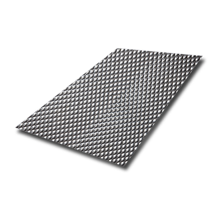 304 BA Finsih 0.8MM Thick 6WL Embossed Metal Sheet Of Stainless Steel For Sale