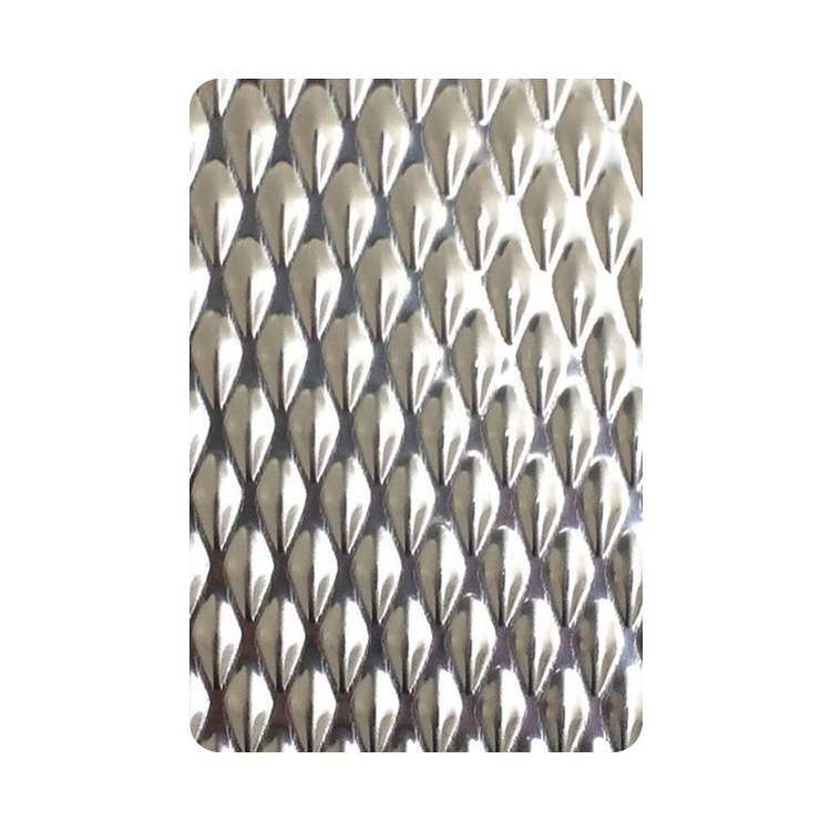 304 316 0.8MM BA Embossed Finish Sheet Stainless Steel With 7WL/7GM Pattern For Industrie Alimentaire
