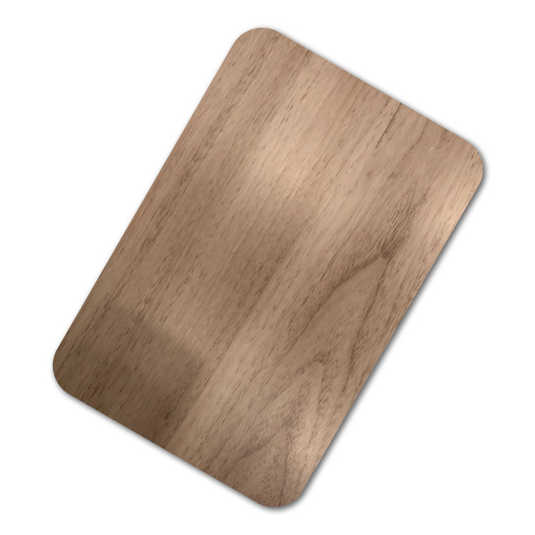 Grade 201 304 430 4x8ft Red Oak Grain PVC Film Laminated Stainless Steel Plate For Sale