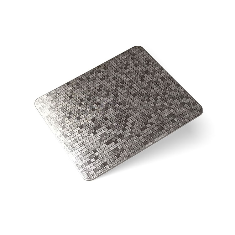High-quality 304 0.4MM To 1.5MM Tickness Lattice/Mosaic Pattern Stainless Steel Embossed Plate For Kitchen Decoration