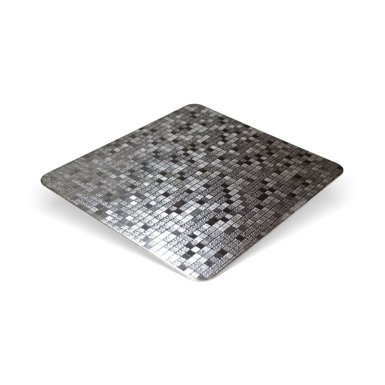 High-quality 304 0.4MM To 1.5MM Tickness Lattice/Mosaic Pattern Stainless Steel Embossed Plate For Kitchen Decoration