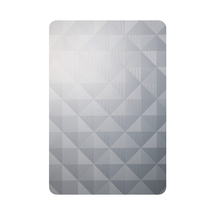 Grade 201 304 430 4x8ft Prismatic Pattern Embossed On Stainless Steel Sheet Price Per Pcs